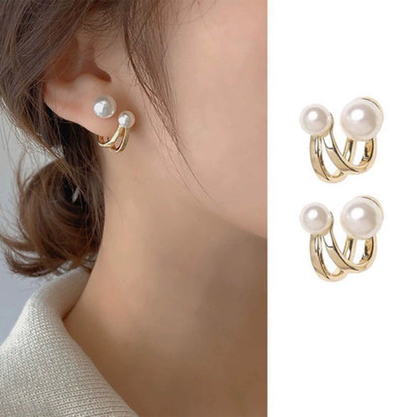 Wholesale Metal Alloy Cat's Eye Earrings With Geometric Pattern Retro Exaggerated Style For Women