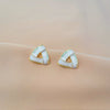 Wholesale Metal Alloy Cat's Eye Earrings With Geometric Pattern Retro Exaggerated Style For Women