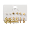 Wholesale Metal Alloy Circle Chain Earring Set With Love Pin And Butterfly Designs