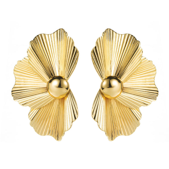 Wholesale Metal Alloy Flower Earrings Retro Palace Style Electroplating For Women
