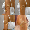 Wholesale Metal Alloy Flower Geometric Open Arm Bracelet Punk Style Niche For Women