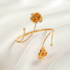 Wholesale Metal Alloy Flower Geometric Open Arm Bracelet Punk Style Niche For Women