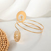 Wholesale Metal Alloy Flower Geometric Open Arm Bracelet Punk Style Niche For Women