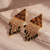 Wholesale Metal Alloy Flower Tassel Earrings With Electroplating Exaggerated And Fashionable For Women