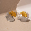 Wholesale Metal Alloy Flower Tassel Earrings With Electroplating Exaggerated And Fashionable For Women