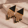 Wholesale Metal Alloy Flower Tassel Earrings With Electroplating Exaggerated And Fashionable For Women