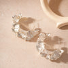Wholesale Metal Alloy Flower Tassel Earrings With Electroplating Exaggerated And Fashionable For Women