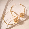 Wholesale Metal Alloy Flower Tassel Earrings With Electroplating Exaggerated And Fashionable For Women