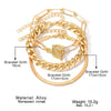 Wholesale Metal Alloy Folded Exaggerated Geometric Retro Style Electroplated Unisex Bracelet