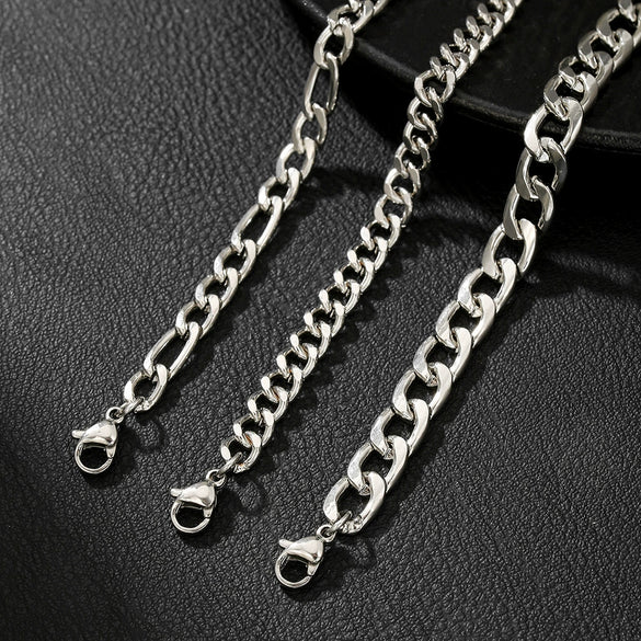 Wholesale Metal Alloy Geometric Punk Style Electroplated Stacked Necklace Jewelry