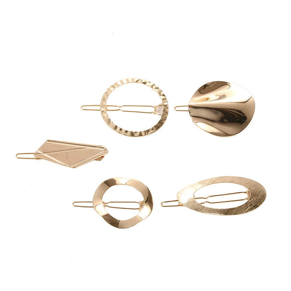 Wholesale Metal Alloy Goldplated Frog Clip Hairpin In Round And Oval Shapes