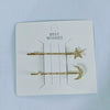 Wholesale Metal Alloy Goldplated Star Moon Frosted Hairpin Clip For Women Hair Accessories
