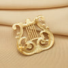 Wholesale Metal Alloy Retro Harp Glossy Electroplated Women's Brooch Suit Pin
