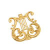Wholesale Metal Alloy Retro Harp Glossy Electroplated Women's Brooch Suit Pin
