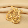 Wholesale Metal Alloy Retro Harp Glossy Electroplated Women's Brooch Suit Pin