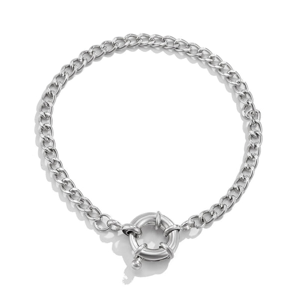 Wholesale Metal Alloy Snake Bone Chain Necklace With Geometric Design And Electroplating For Women