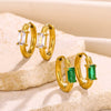 Wholesale Metal And Zircon Earrings Geometric Style Fivepointed Star Round Heartshaped Water Drop Electroplated For Women