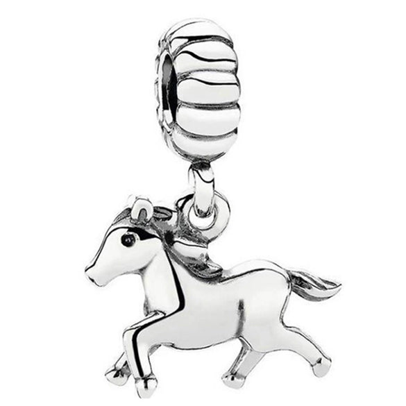 Wholesale Metal Animal Series Cactus Hedgehog Unicorn Beaded Pendant And Bracelet With Totem Pattern And Electroplating Treatment