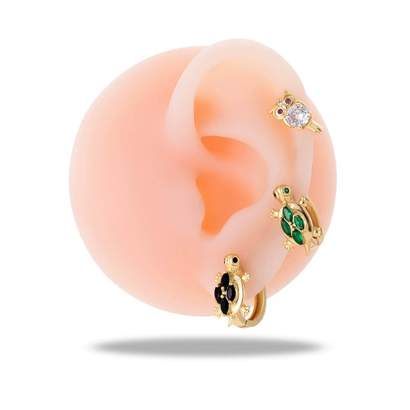 Wholesale Metal Animal Zodiac Electroplated Piercing Earrings For Women
