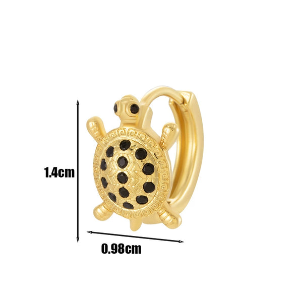 Wholesale Metal Animal Zodiac Electroplated Piercing Earrings For Women