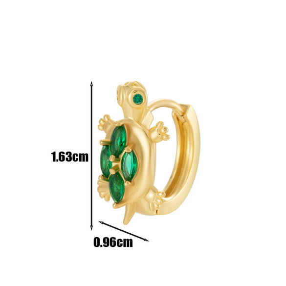 Wholesale Metal Animal Zodiac Electroplated Piercing Earrings For Women