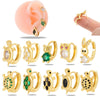 Wholesale Metal Animal Zodiac Electroplated Piercing Earrings For Women