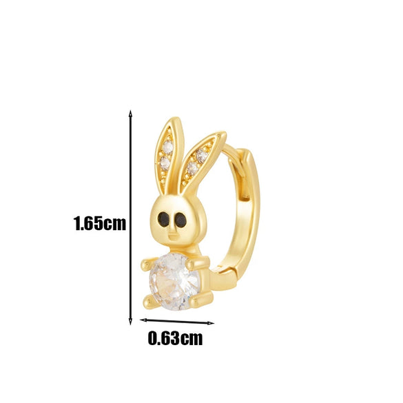 Wholesale Metal Animal Zodiac Electroplated Piercing Earrings For Women