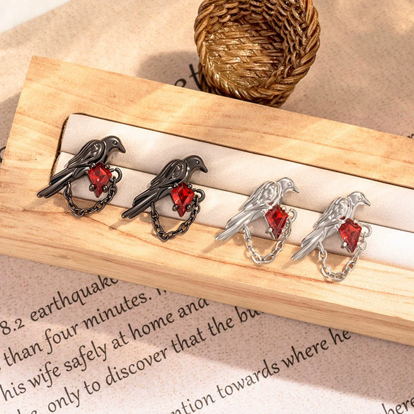 Wholesale Metal Animal Zodiac Geometric Bird Chain Piercing Earrings Electroplated Unisex Fashion Style