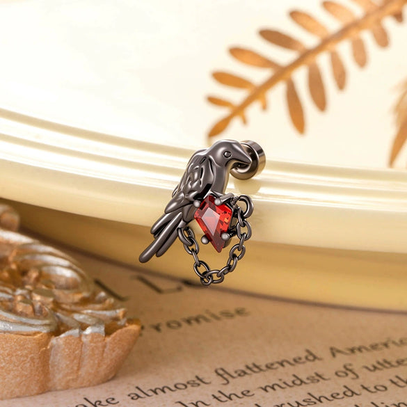 Wholesale Metal Animal Zodiac Geometric Bird Chain Piercing Earrings Electroplated Unisex Fashion Style