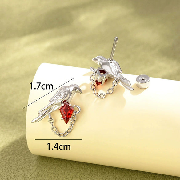 Wholesale Metal Animal Zodiac Geometric Bird Chain Piercing Earrings Electroplated Unisex Fashion Style