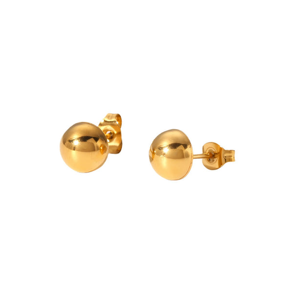 Wholesale Metal Ball Pendant Earrings Stainless Steel Geometric Light Luxury Style Electroplated For Women