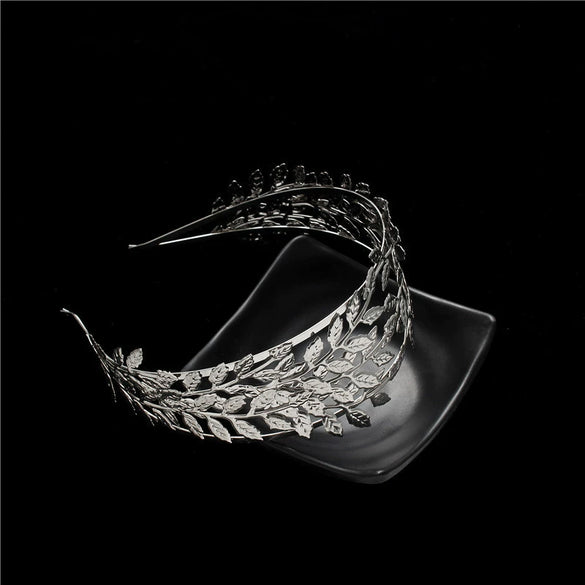 Wholesale Metal Baroque Leaf Hairband For Women Electroplated Hair Accessories