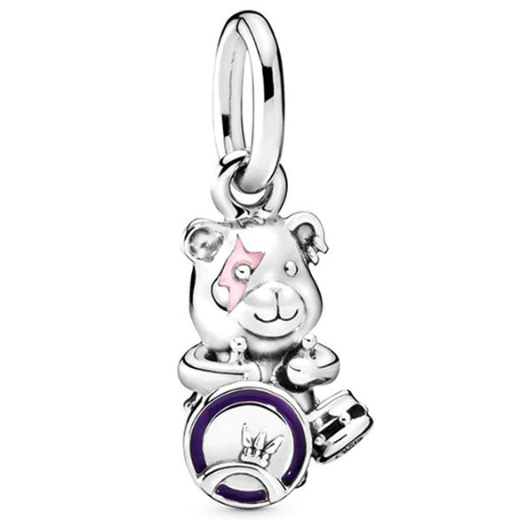 Wholesale Metal Beaded Bracelet With Diamond Love Pendant And Totem Pattern Electroplating Treatment