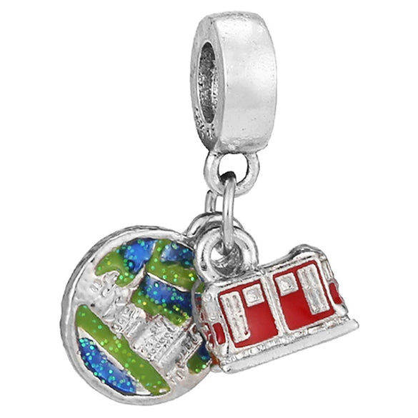 Wholesale Metal Beaded Bracelet With Diamond Love Pendant And Totem Pattern Electroplating Treatment