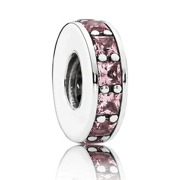 Wholesale Metal Beaded Bracelet With Pink Love Point Diamond Electroplated Totem Pattern Original Design