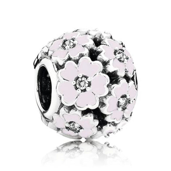 Wholesale Metal Beaded Bracelet With Pink Love Point Diamond Electroplated Totem Pattern Original Design