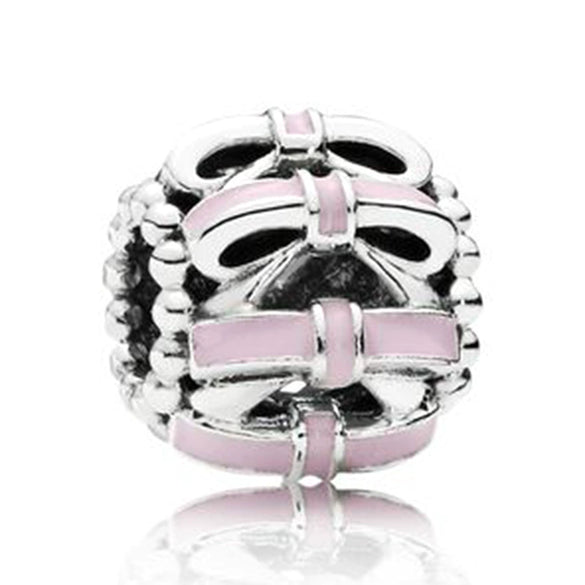 Wholesale Metal Beaded Bracelet With Pink Love Point Diamond Electroplated Totem Pattern Original Design