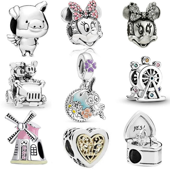 Wholesale Metal Beaded Cartoon Ferris Wheel Pendant Fashion Bracelet Jewelry Accessories With Totem Pattern And Electroplating Process