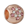 Wholesale Metal Beaded Jewelry With Totem Pattern And Electroplating Treatment Rose Gold Beads And Diamondembedded For Bracelet And Necklace Accessories