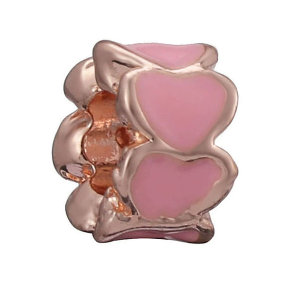 Wholesale Metal Beaded Jewelry With Totem Pattern And Electroplating Treatment Rose Gold Beads And Diamondembedded For Bracelet And Necklace Accessories