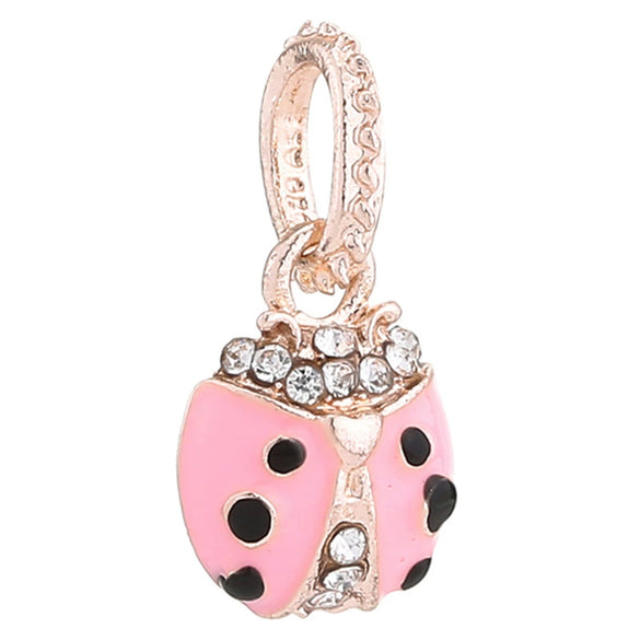 Wholesale Metal Beaded Jewelry With Totem Pattern And Electroplating Treatment Rose Gold Beads And Diamondembedded For Bracelet And Necklace Accessories