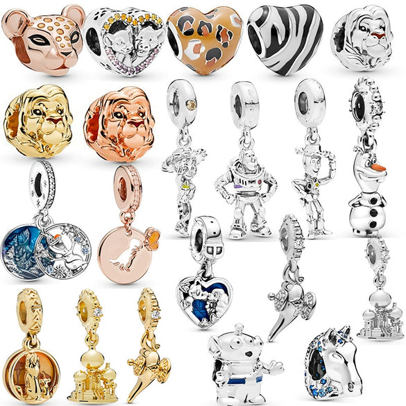 Wholesale Metal Beaded Ladies Diy Bracelet With Dinosaur And Totem Pattern And Electroplating Process