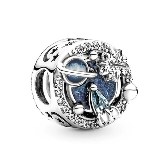 Wholesale Metal Beaded Loose Beads With Crescent Moon And Astronaut Design Electroplated