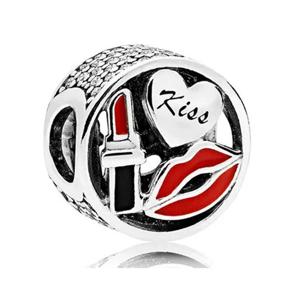 Wholesale Metal Beaded Love High Heels Pendant Bracelet Necklace With Totem Pattern And Electroplating Treatment For Valentine's Day Accessories