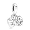 Wholesale Metal Beaded Rose Feather Pendant Love Bracelet With Totem Pattern And Electroplating Design