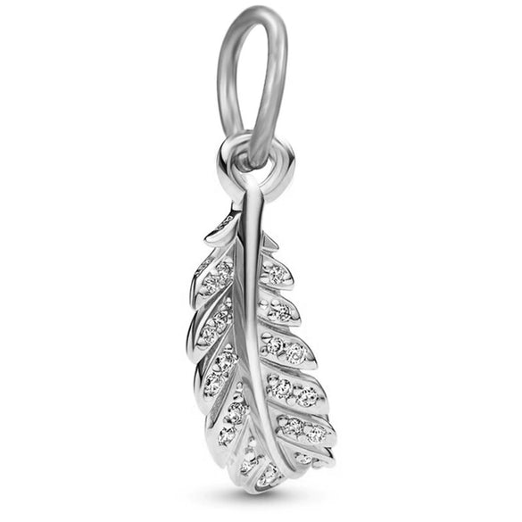 Wholesale Metal Beaded Rose Feather Pendant Love Bracelet With Totem Pattern And Electroplating Design