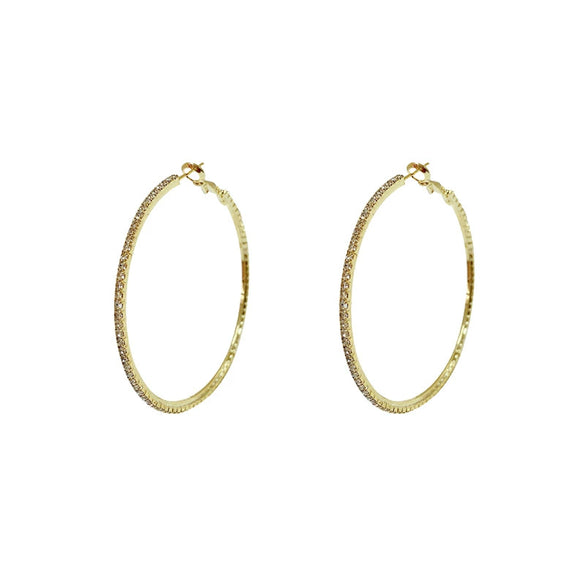 Wholesale Metal Big Earring With Geometric Pattern For Women Electroplated Light Luxury Exaggerated Earrings