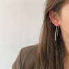 Wholesale Metal Big Earring With Geometric Pattern For Women Electroplated Light Luxury Exaggerated Earrings
