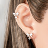 Wholesale Metal Bow Pendant Earrings Electroplated For Women