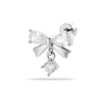 Wholesale Metal Bow Pendant Earrings Electroplated For Women